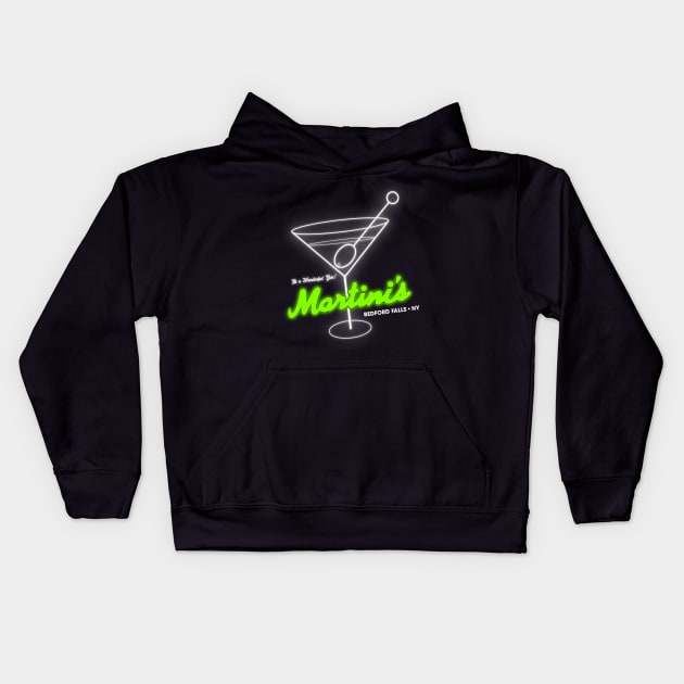 Martini's It's a Wonderful Bar! Kids Hoodie by darklordpug